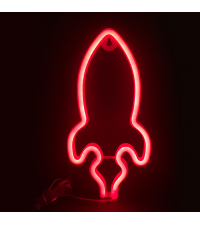 Led неонова лампа за стена Rocket - цвят червен