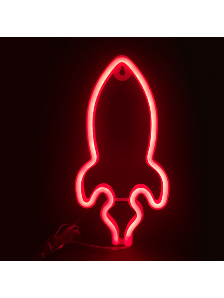 Led неонова лампа за стена Rocket - цвят червен
