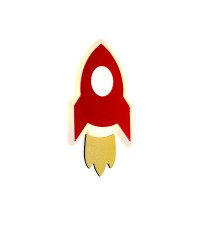 Аплик Nasa за детска стая - цвят червен