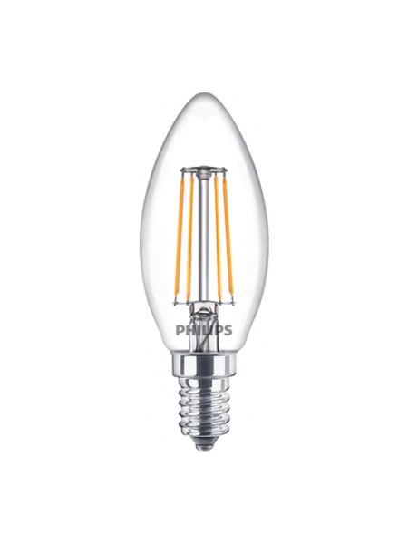 Philips LED лампа 4.3-40W B35 E14 топла светлина Philips LED лампа 4.3-40W B35 E14 топла светлина