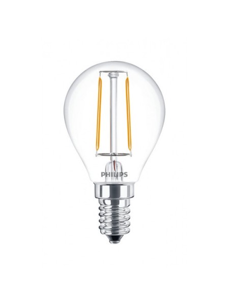 Philips LED лампа 2-25W P45 E14 топла светлина