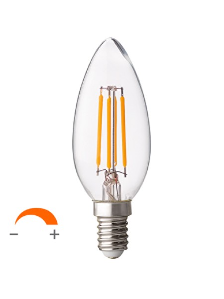 LED FILAMENT ЛАМПА КОНУС, ДИМИРАЩА, 4W, E14, 4200K, 220-240V AC, НЕУТРАЛНА СВЕТЛИНА LED FILAMENT ЛАМПА КОНУС, ДИМИРАЩА, 4W, E14, 4200K, 220-240V AC, НЕУТРАЛНА СВЕТЛИНА