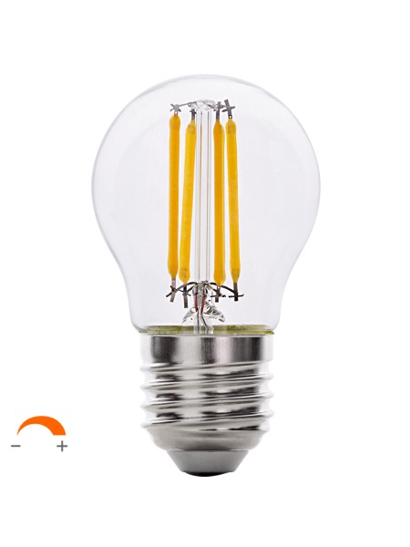 LED FILAMENT ЛАМПА ТОПКА, ДИМИРАЩА, 4W, E27, 4200K, 220-240V AC, НЕУТРАЛНА СВЕТЛИНА
