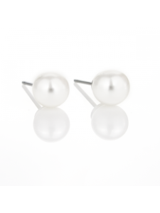 Обеци Pearls 6мм. в бял цвят